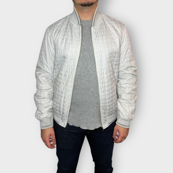 Corneliani Designer Navy & White Reversible Jacket - Picture 1 of 8